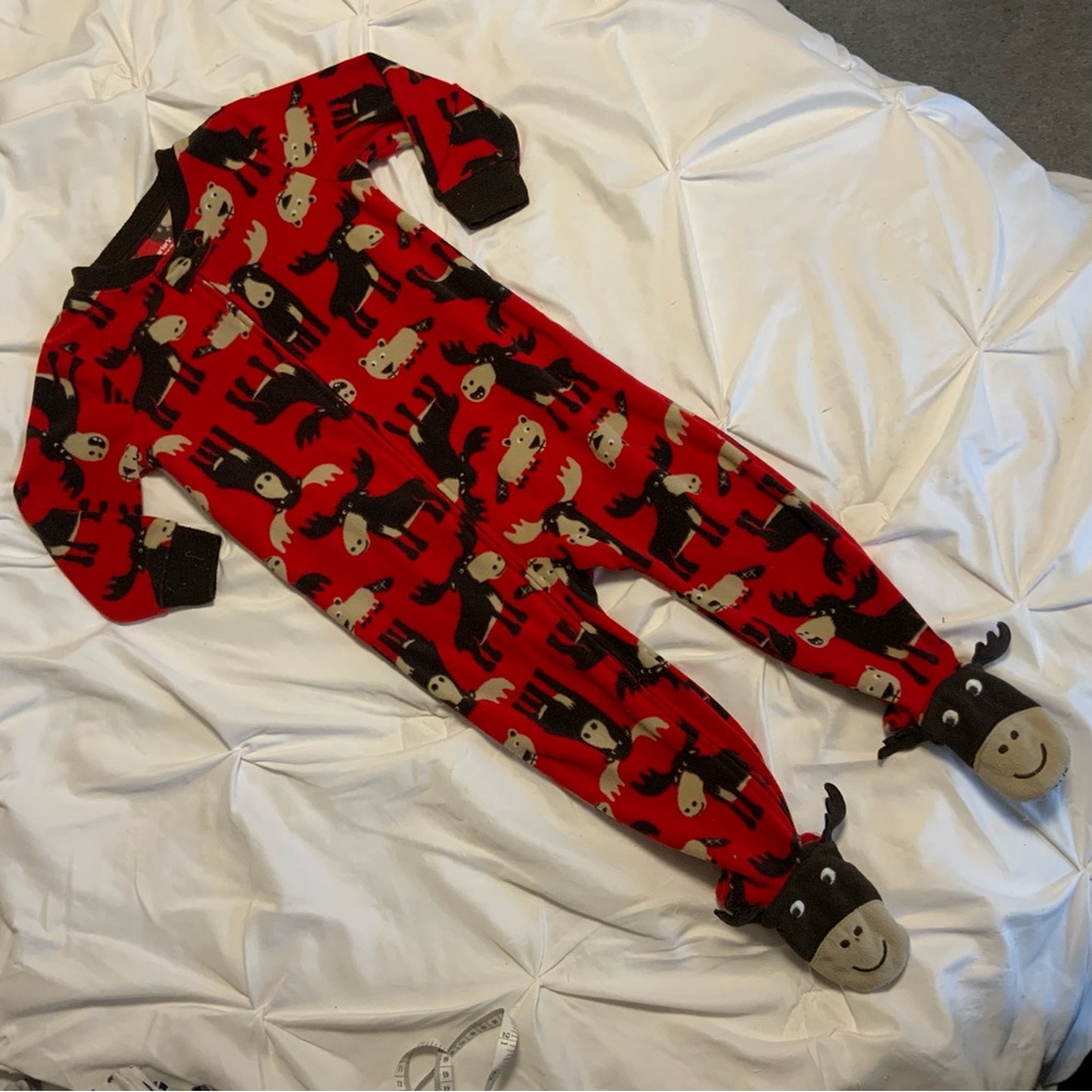 Pick any 5 for $15 Red Moose Print Kids Footie Pajamas